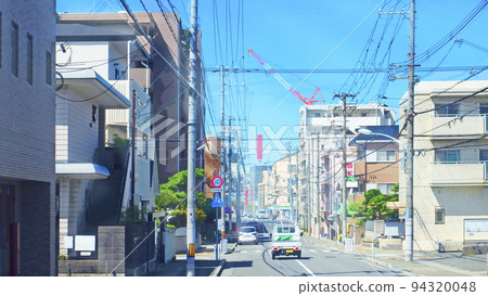 Shopping street under redevelopment Distant view [horizontal composition] 94320048