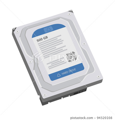 Realistic hard disc. Backup, storage, compiter memory concept. Stock vector illustration isolated on white background. Realistic hard disc. Backup, storage, compiter memory concept. Stock vector illustration isolated on white background. 94320108