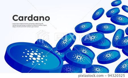 Cardano (ADA) cryptocurrency concept banner background. Cardano (ADA) cryptocurrency concept banner background. 94320325