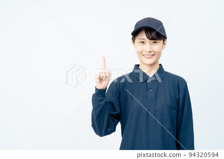 外賣女（白背，指點姿勢） 94320594