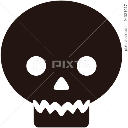 Simple and scary skull black Simple and scary skull black 94321017