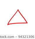 Triangle stamp scoring icon material 94321306