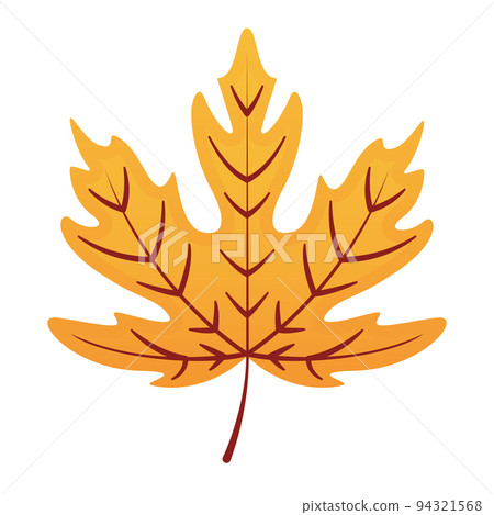 Isolated colored autumn leaf icon Vector 94321568