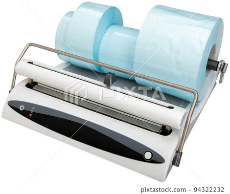 Medical sealing machine over white background Medical sealing machine over white background 94322232