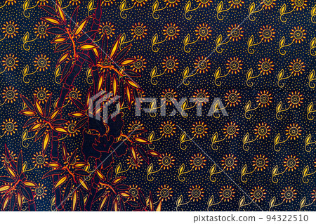 The Batik sarong pattern background in Thailand, traditional batik sarong in Asian. 94322510