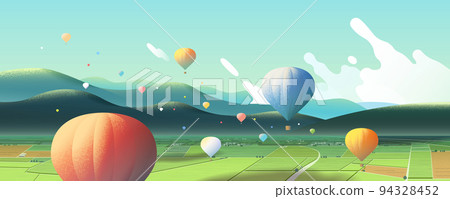 Hot air balloon festival banner Hot air balloon festival banner 94328452