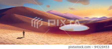 Meteor crater lake wallpaper 94328453