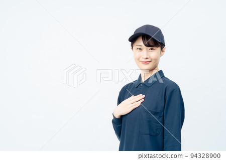 外賣行業的女性(白底,安心) 外賣行業的女性(白底,安心) 94328900