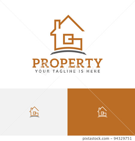 G Letter House Home Line Property Real Estate Monoline Logo 94329751