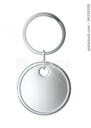 Round silver keychain 94330509