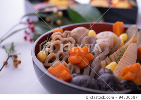 Nishime, one of the traditional Japanese New Year dishes (Ose) 94330587