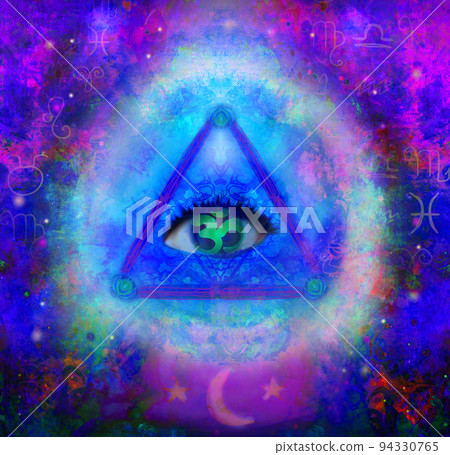 illustration of a third eye mystical sign illustration of a third eye mystical sign 94330765