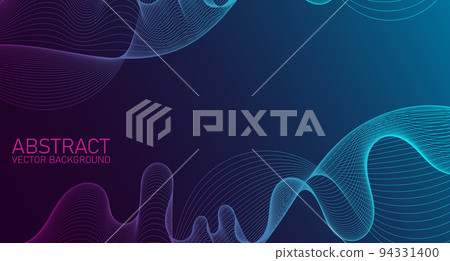 Vector wave lines flowing dynamic colorful for concept of technology, digital, science, music. Abstract colorful lines vector background Vector wave lines flowing dynamic colorful for concept of technology, digital, science, music. Abstract colorful lines vector background 94331400