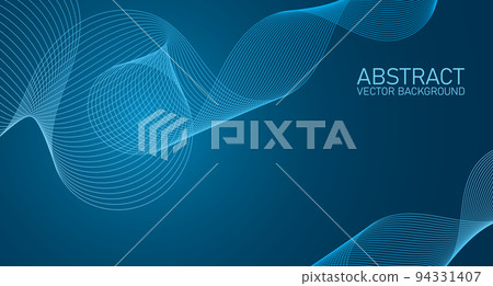 Abstract wave element for design. Stylized line art background. Digital frequency track equalizer. Abstract colorful lines vector background 94331407