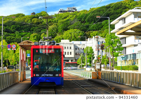[Ehime Prefecture] Iyotetsu Train, Matsuyama Castle and Ehime Prefectural Office 94331460