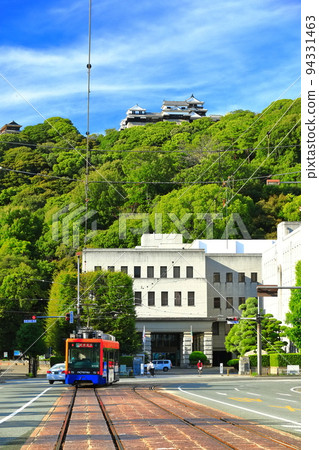 [Ehime Prefecture] Iyotetsu Train, Matsuyama Castle and Ehime Prefectural Office 94331463