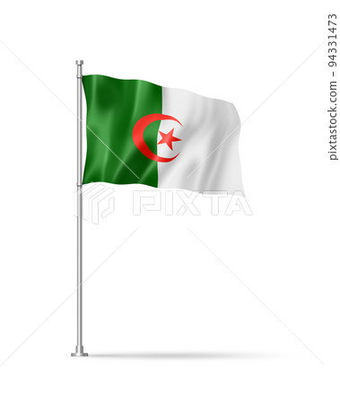 Algerian flag isolated on white 94331473