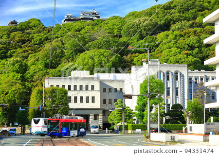 [Ehime Prefecture] Iyotetsu Train, Matsuyama Castle and Ehime Prefectural Office 94331474