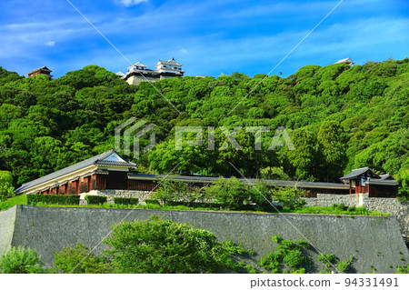 [Ehime Prefecture] Matsuyama Castle seen from Shiroyama Park (Ninomaru Historical Garden and Castle Tower) 94331491