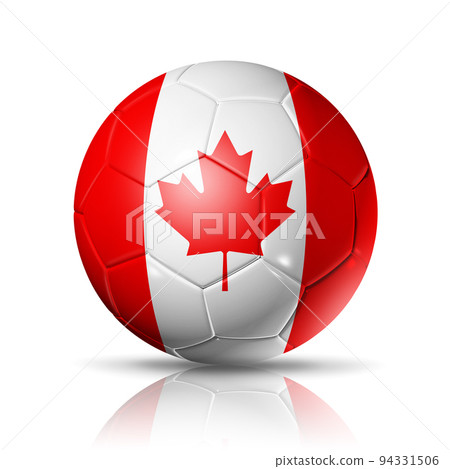 Football soccer ball with Canada flag. Illustration 94331506