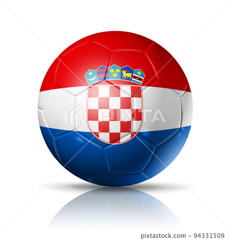 Soccer football ball with Croatia flag. Illustration Soccer football ball with Croatia flag. Illustration 94331509