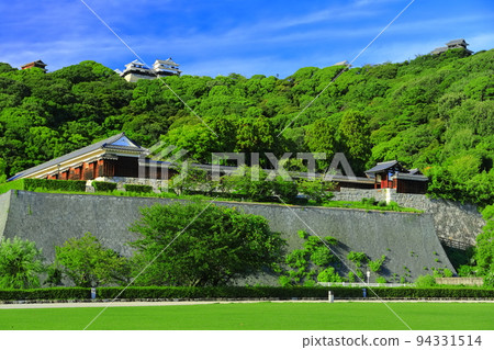 [Ehime Prefecture] Matsuyama Castle seen from Shiroyama Park (Ninomaru Historical Garden and Castle Tower) 94331514