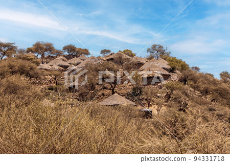 Mountain landscape with houses, Ethiopia 94331718