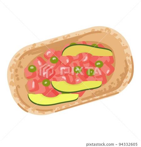 Avocado meat salad icon cartoon vector. Mexican food. Taco meal Avocado meat salad icon cartoon vector. Mexican food. Taco meal 94332605