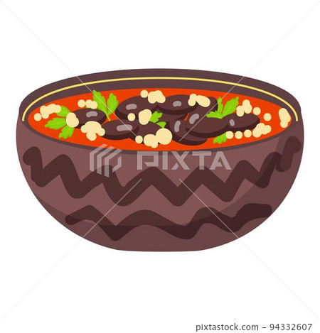 Bean soup icon cartoon vector. Mexican food. Dinner sauce 94332607