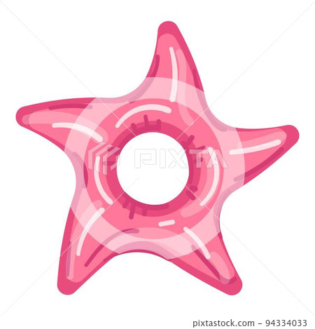 Inflatable swim star icon cartoon vector. Summer pool. Float water 94334033