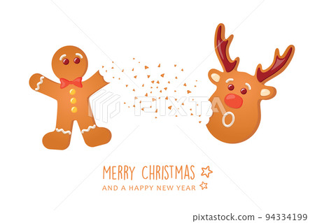 bake decorate and eat gingerbread deer christmas cookie 94334199