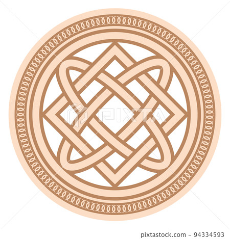 Lada Bogoroditsa. Lada Mother of God, an ancient Slavic symbol, decorated with Scandinavian patterns 94334593