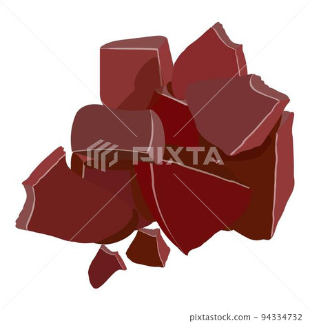 Piece cocoa icon cartoon vector. Fruit leaf. Powder tree 94334732