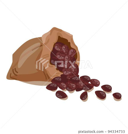 Cacao seed sack icon cartoon vector. Cocoa bean. Powder nut 94334733