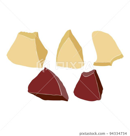 Cocoa fruit part icon cartoon vector. Cacao bean. Tree plant 94334734