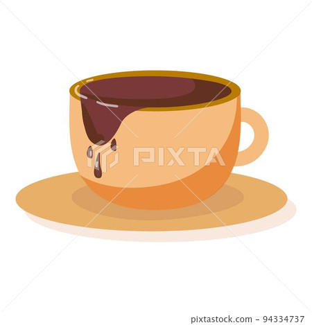 Hot chocolate cup icon cartoon vector. Cocoa yummy. Powder nut 94334737
