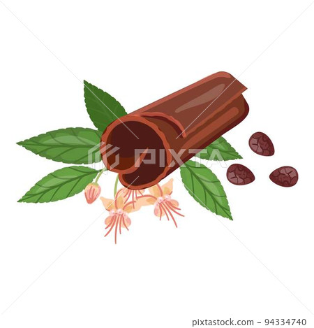 Cacao butter icon cartoon vector. Cocoa bean. Tree powder 94334740