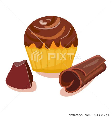 Cocoa cupcake icon cartoon vector. Cacao chocolate. Powder flavor 94334741