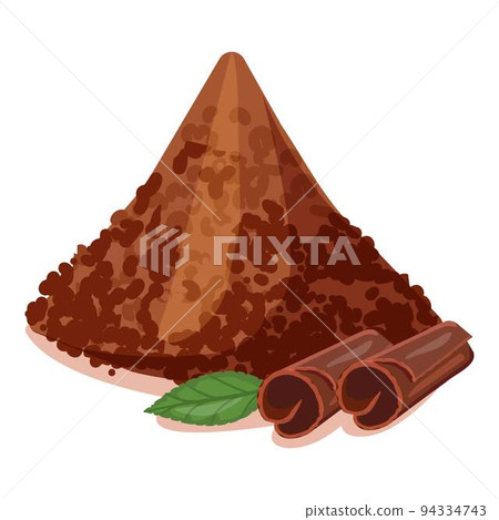 Cocoa powder icon cartoon vector. Chocolate tree. Nut seed 94334743