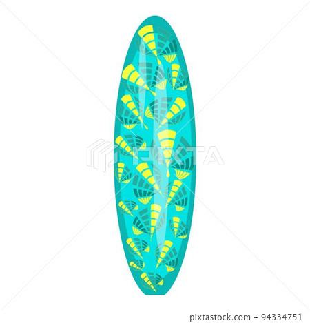Tropical surfboard icon cartoon vector. Surf shape. Classic plank Tropical surfboard icon cartoon vector. Surf shape. Classic plank 94334751