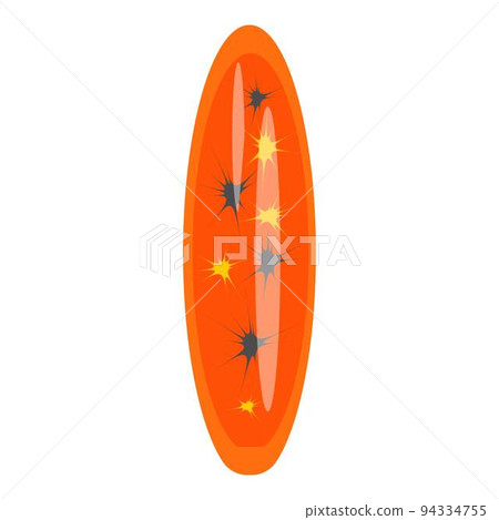 Colorful surfboard icon cartoon vector. Surf board. Wooden longboard 94334755