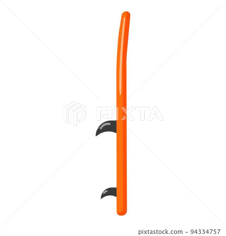 Side of surfboard icon cartoon vector. Surf board shape. Summer longboard 94334757