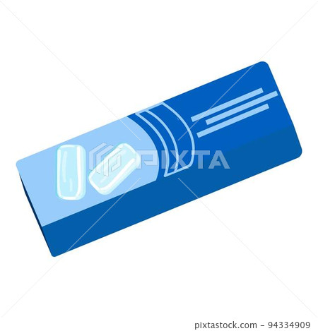 Gum pack icon cartoon vector. Bubble mint. Stick package 94334909