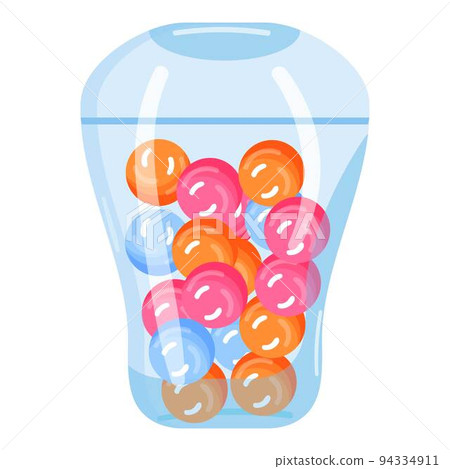 Gum glass icon cartoon vector. Bubble gum. Mint candy 94334911