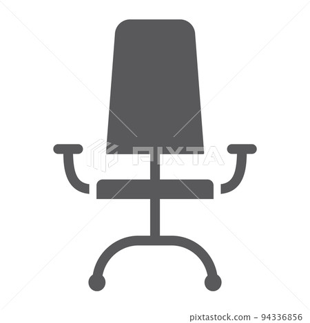Office chair glyph icon, furniture and office, armchair sign, vector graphics, a solid pattern on a white background, eps 10. 94336856