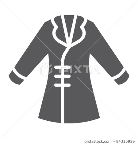 Coat glyph icon, clothing and fashion, jacket sign, vector graphics, a solid pattern on a white background, eps 10. 94336989