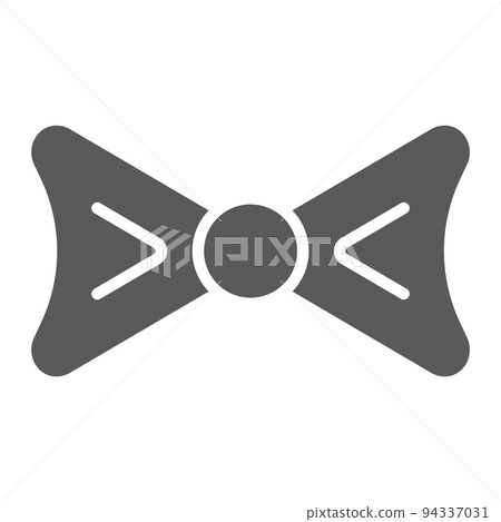 Bow tie glyph icon, clothing and knot, necktie sign, vector graphics, a solid pattern on a white background, eps 10. Bow tie glyph icon, clothing and knot, necktie sign, vector graphics, a solid pattern on a white background, eps 10. 94337031