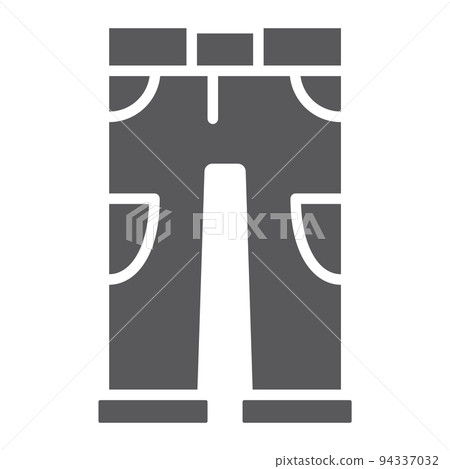 Pants glyph icon, clothing and casual, trousers sign, vector graphics, a solid pattern on a white background, eps 10. Pants glyph icon, clothing and casual, trousers sign, vector graphics, a solid pattern on a white background, eps 10. 94337032