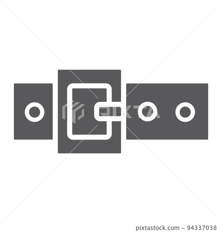 Belt glyph icon, clothing and fashion, strap sign, vector graphics, a solid pattern on a white background, eps 10. Belt glyph icon, clothing and fashion, strap sign, vector graphics, a solid pattern on a white background, eps 10. 94337038