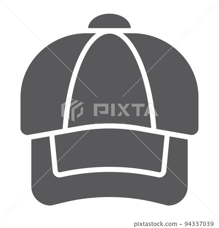 Cap glyph icon, clothing and casual, hat sign, vector graphics, a solid pattern on a white background, eps 10. 94337039